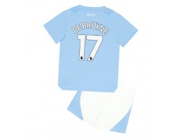 Manchester City Kevin De Bruyne #17 Replica Home Stadium Kit for Kids 2023-24 Short Sleeve (+ pants)